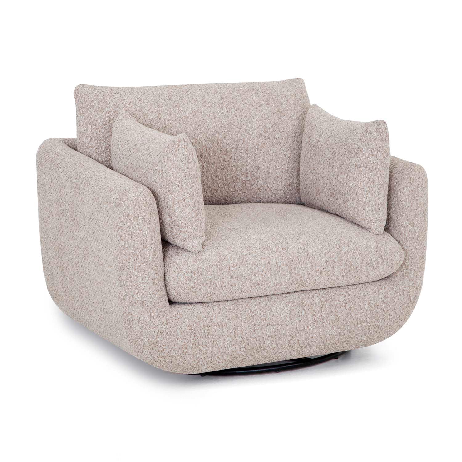 Front left view of Cormic Cloud Swivel Accent Chair