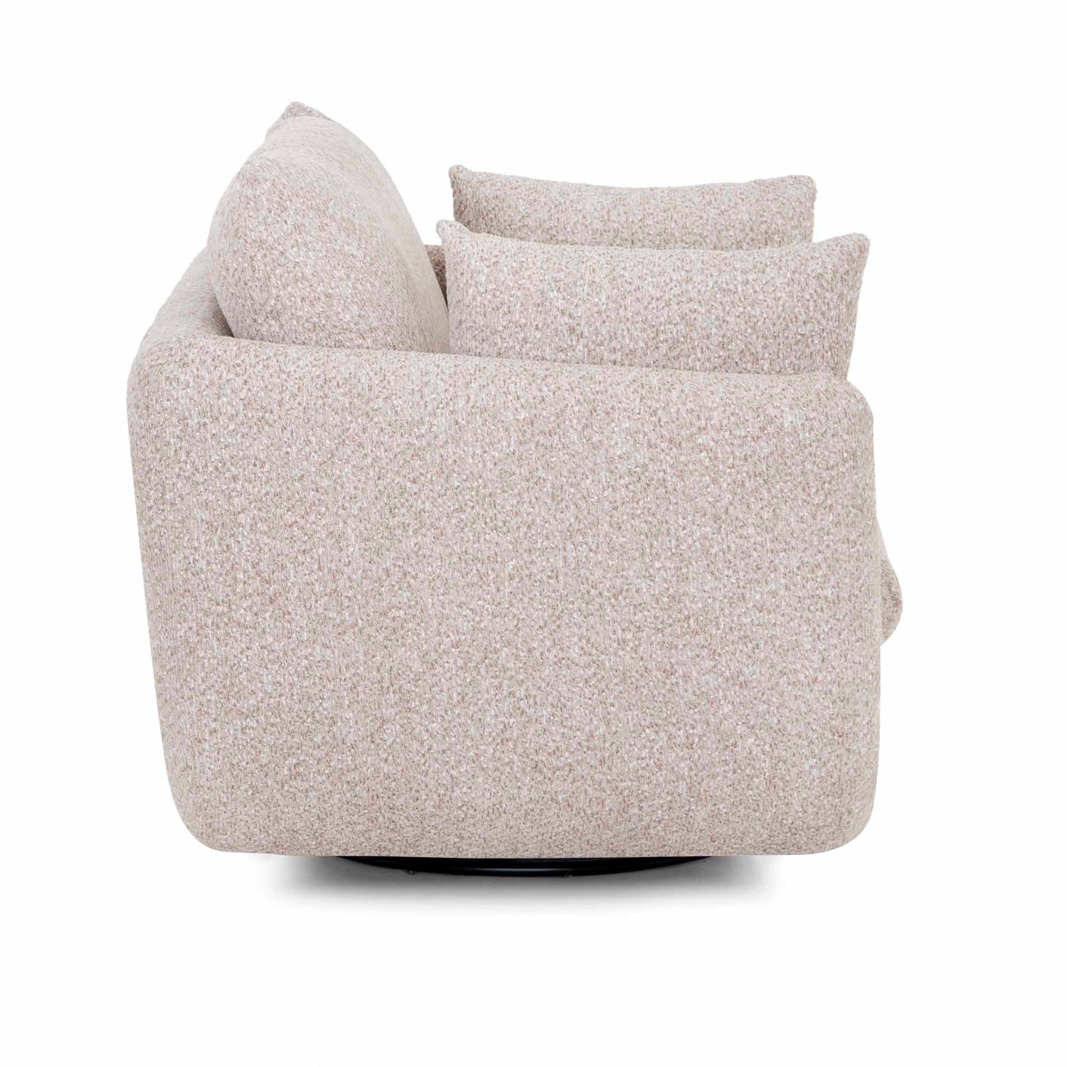 Side view of Cormic Cloud Swivel Accent Chair