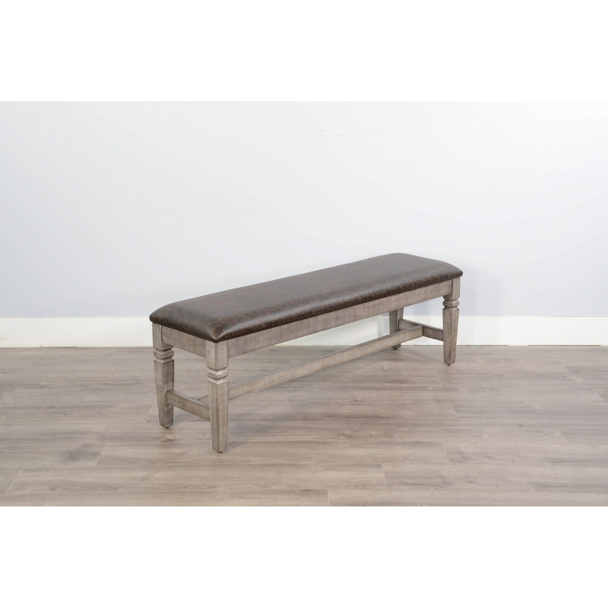 A room setting featuring Homestead Hills Alpine Gray Bench