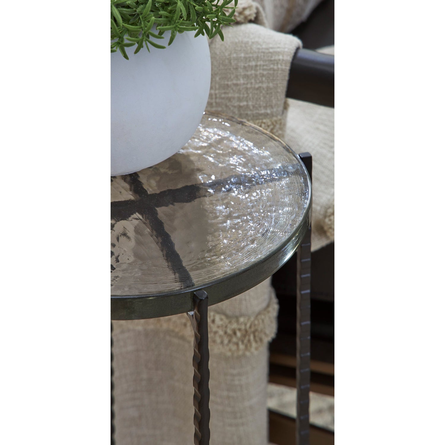 Detail view of Newgoren Black Accent Table