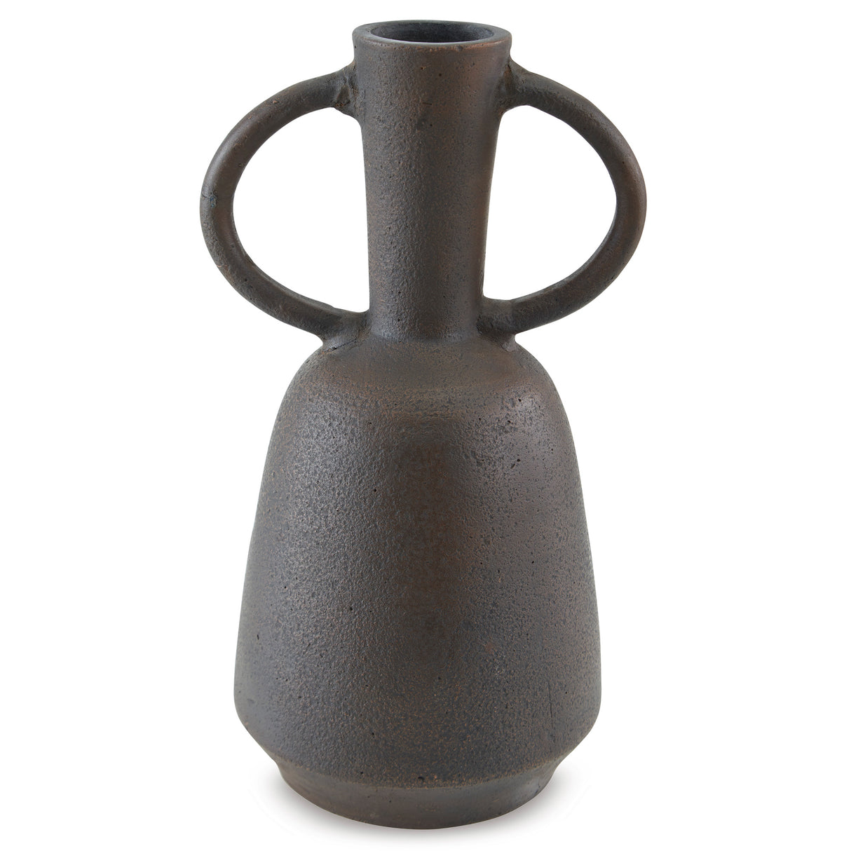Back view of Aadeen Distressed Brown Large Vase