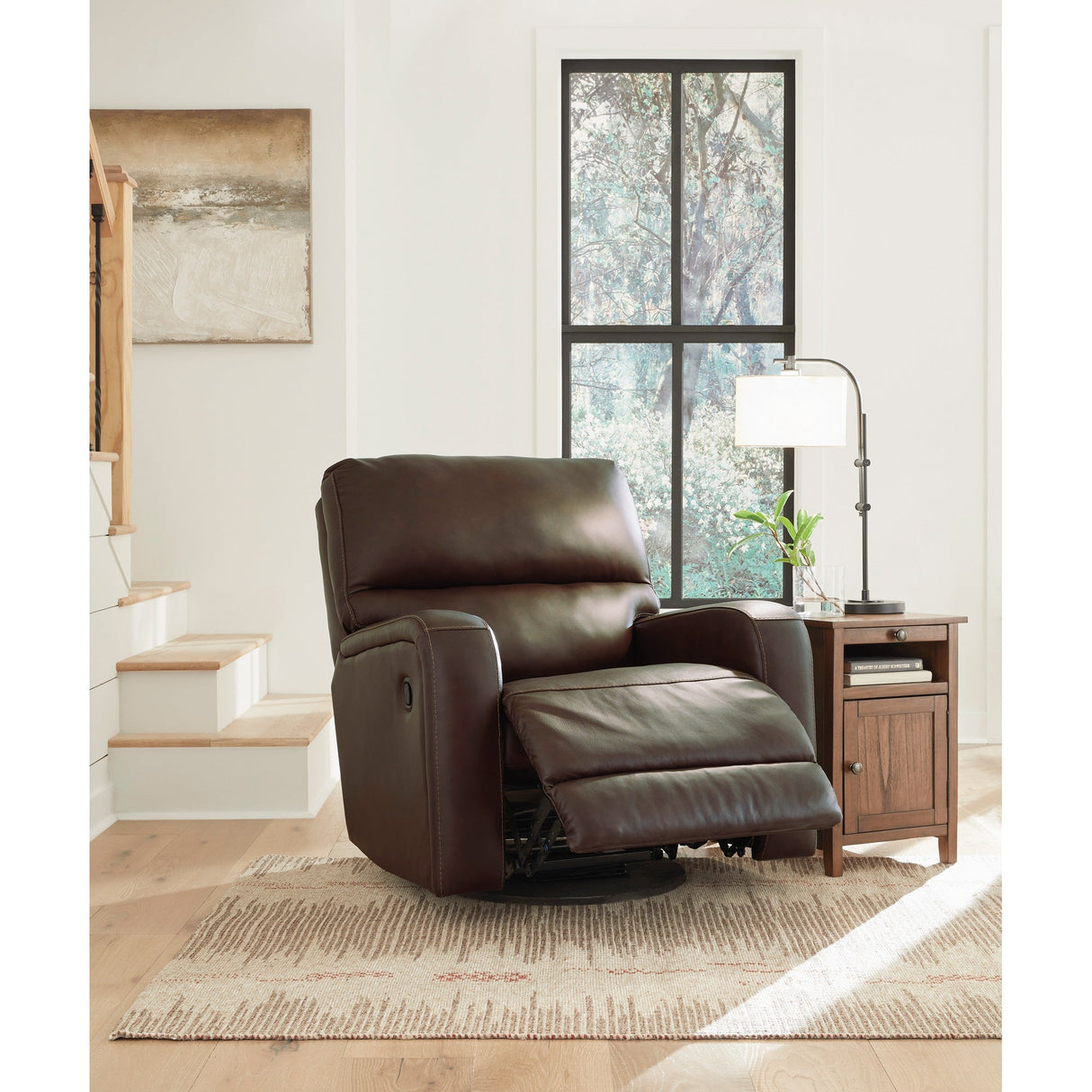 Room setting 2 featuring Emberla Coffee Swivel Glider Recliner