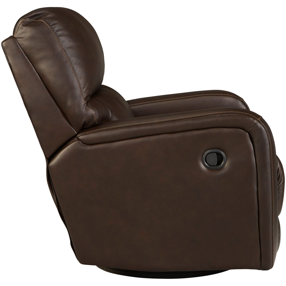 Side view of Emberla Coffee Swivel Glider Recliner