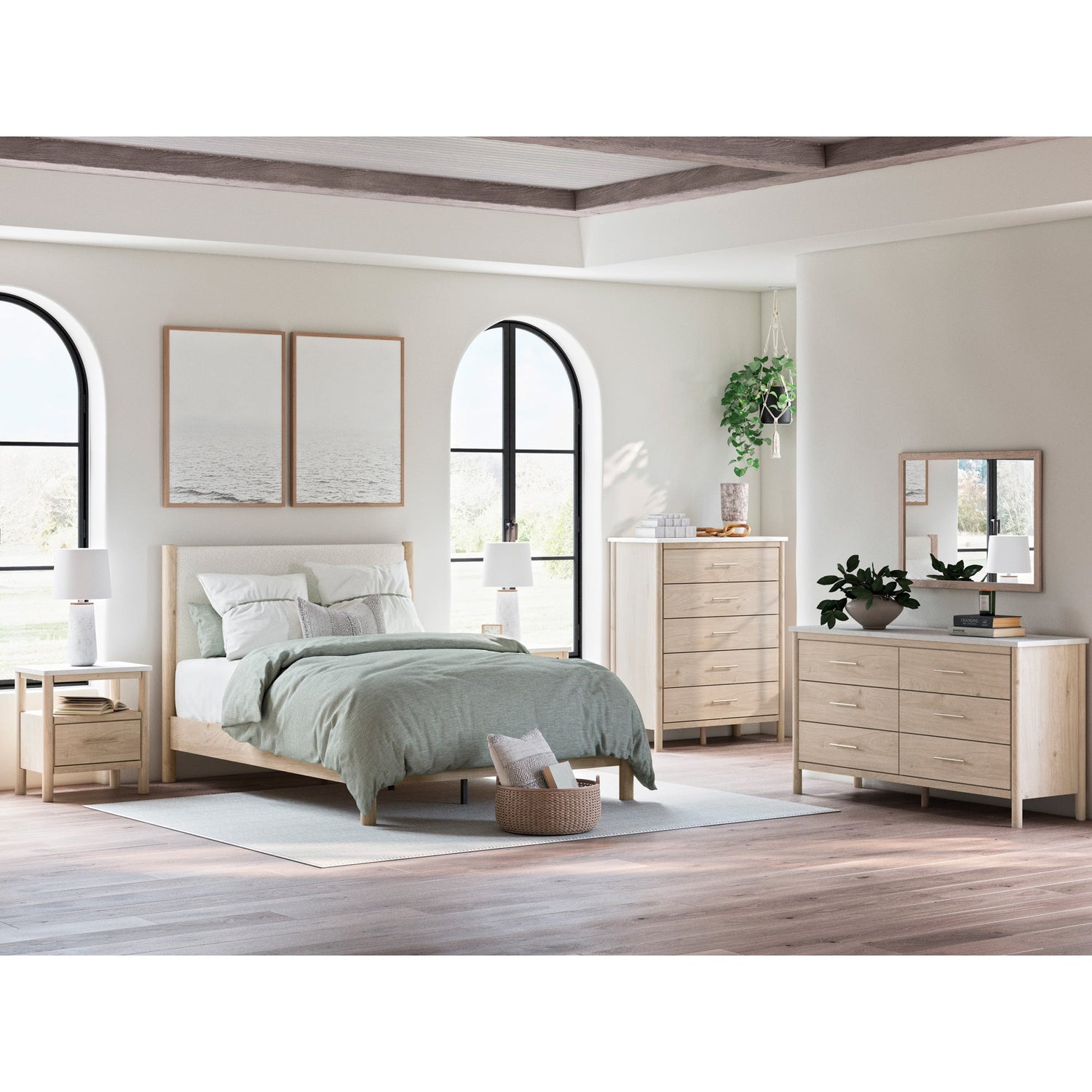 Cadmori Upholstered Panel Bed