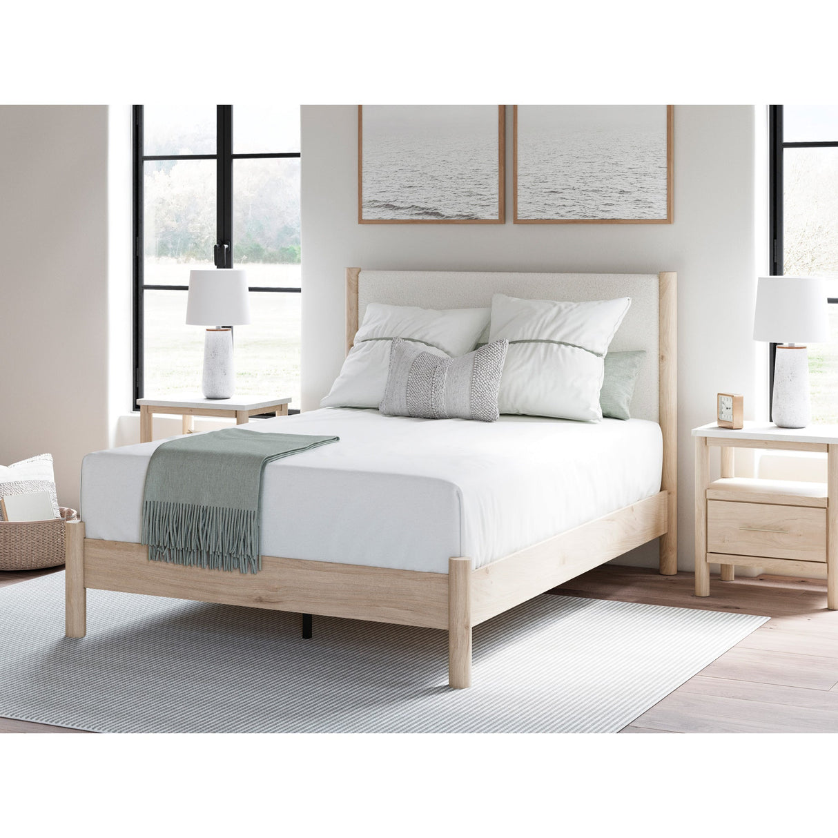 Cadmori Upholstered Panel Bed
