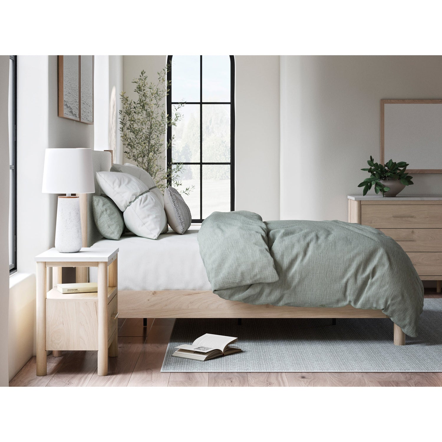 Cadmori Upholstered Panel Bed