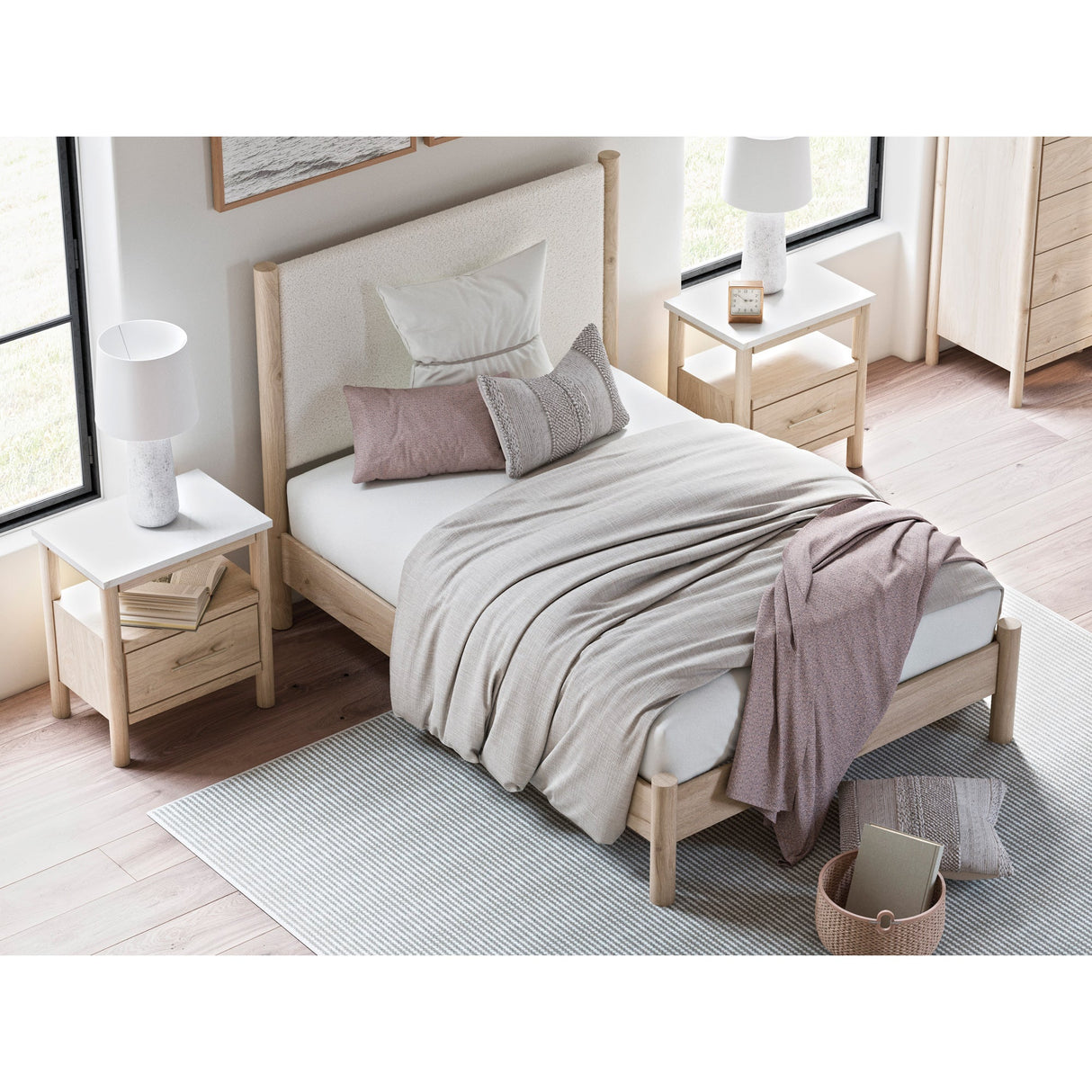 Cadmori Upholstered Panel Bed