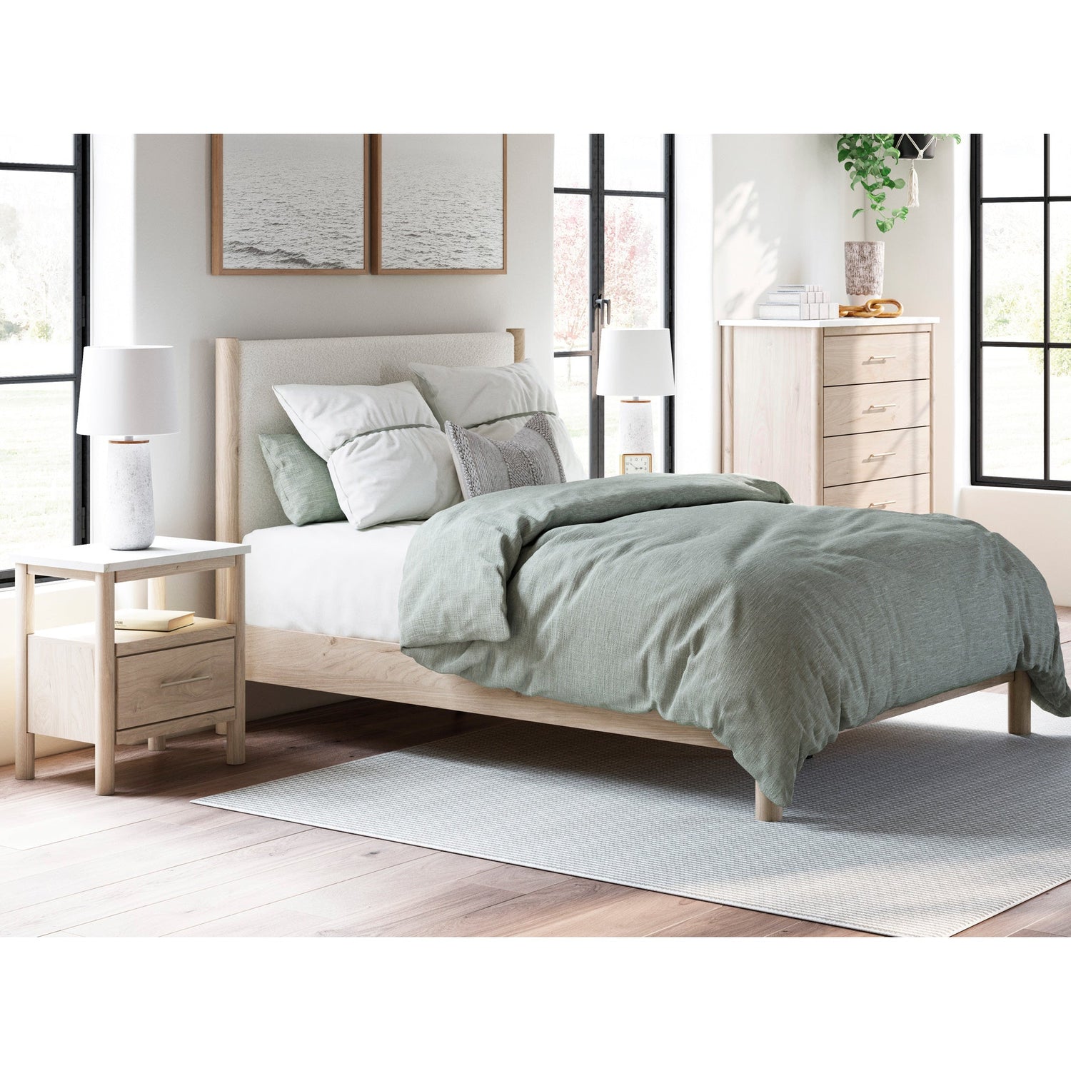 Cadmori Upholstered Panel Bed