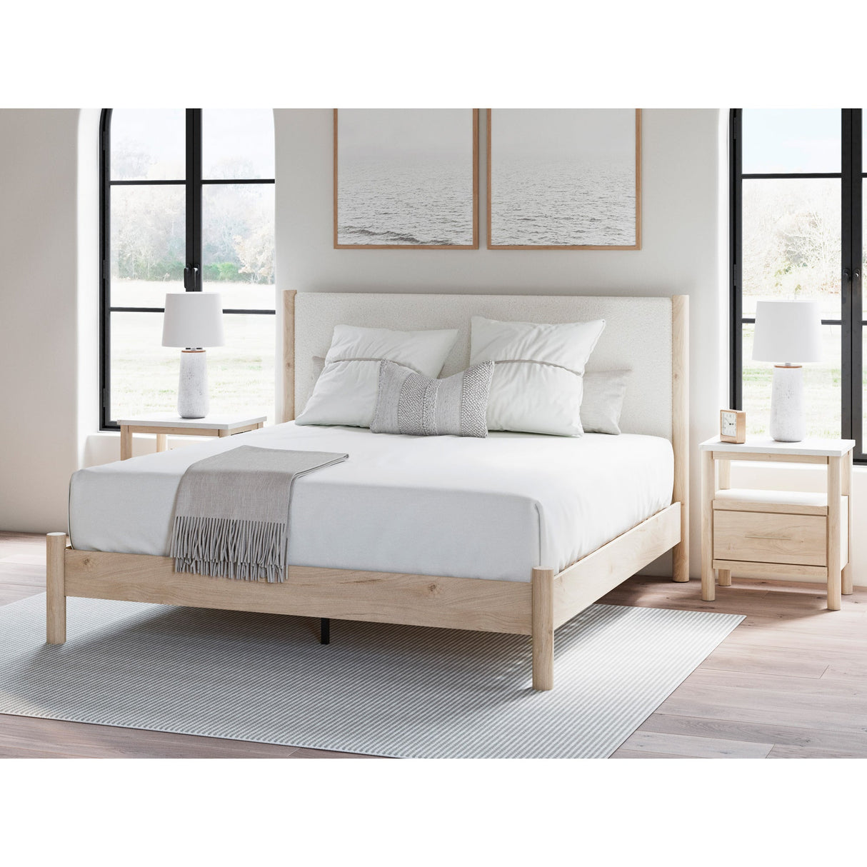Cadmori Upholstered Panel Bed