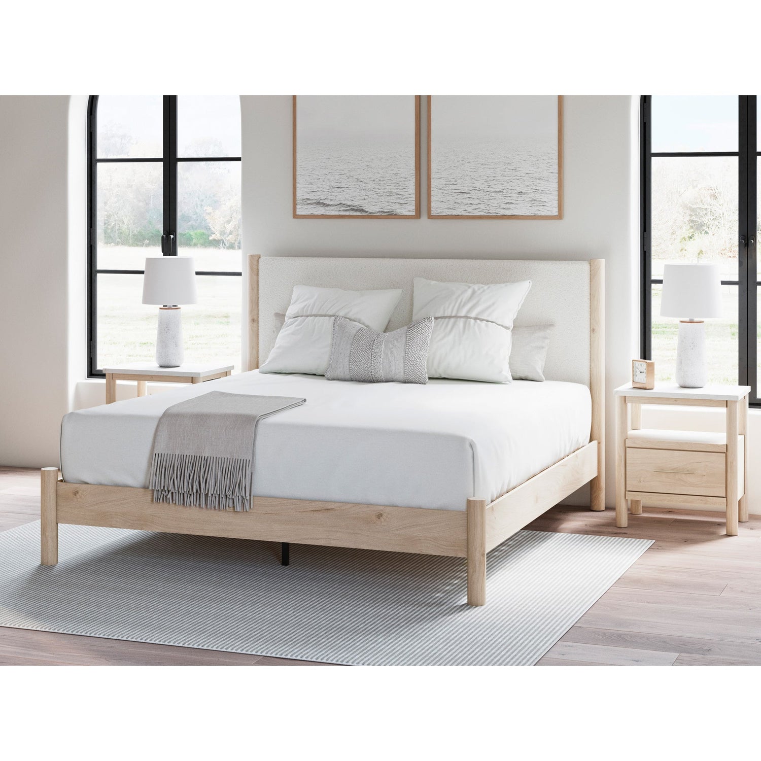 Cadmori Upholstered Panel Bed