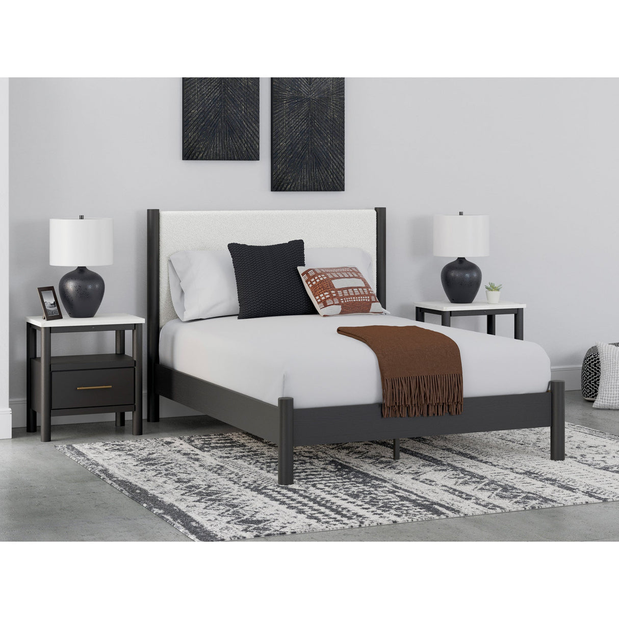Cadmori Upholstered Panel Bed