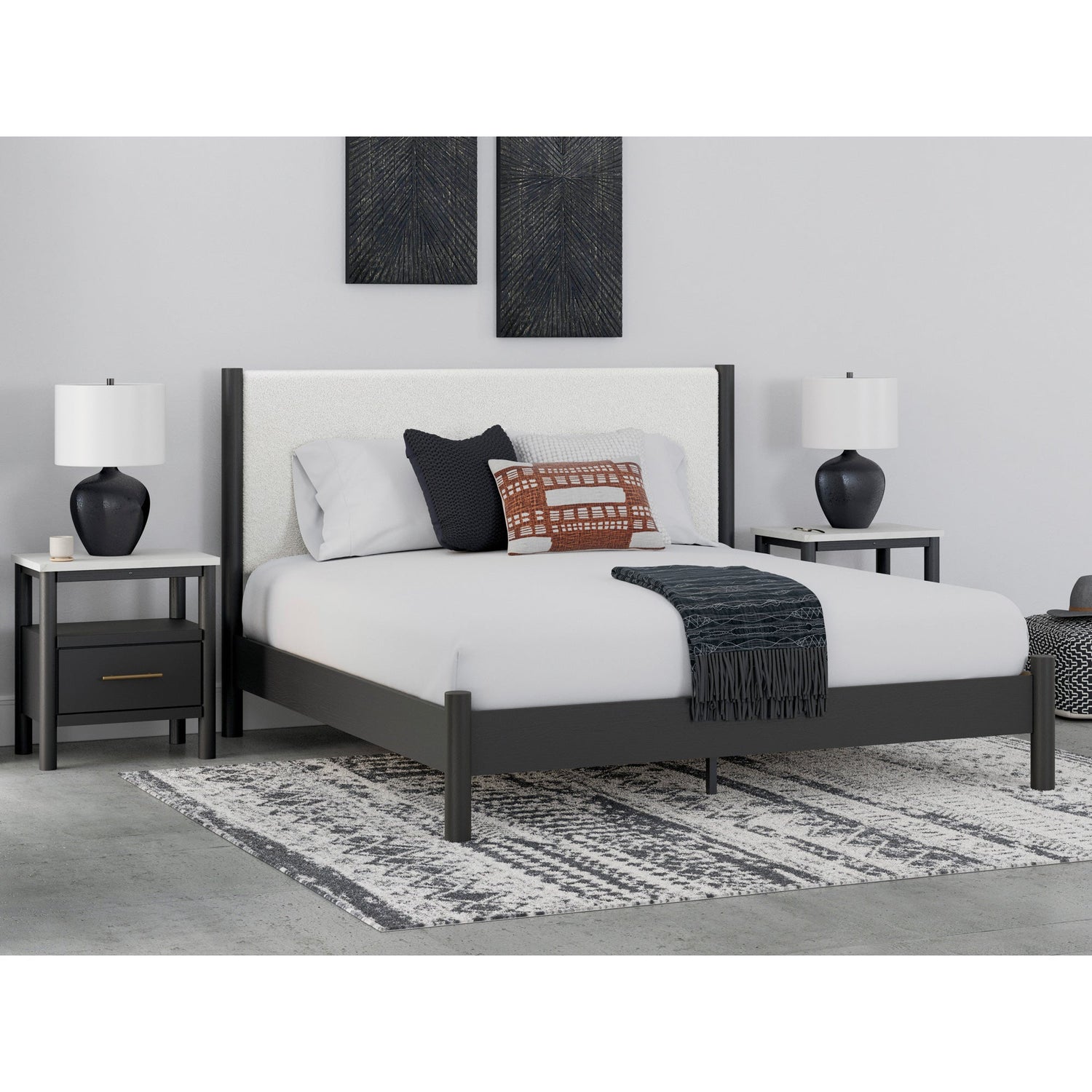 Cadmori Upholstered Panel Bed