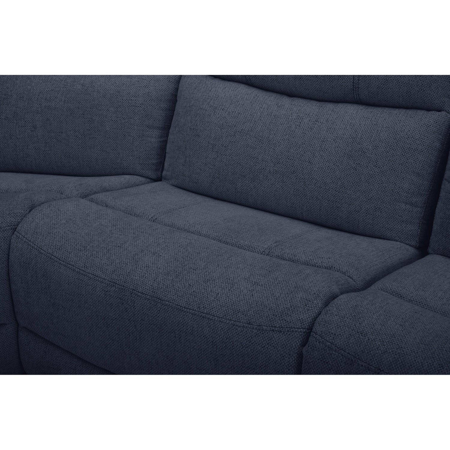Detail view of Grayson Denim 6 Piece Sectional with 2 Power Ends