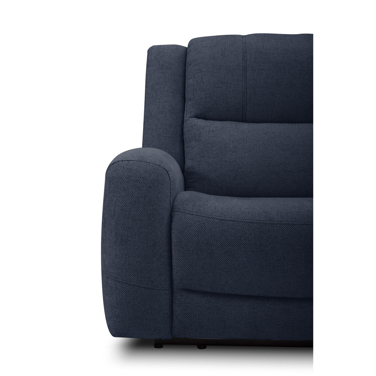 Detail view of Grayson Denim 6 Piece Sectional with 2 Power Ends and 2 Power Armless