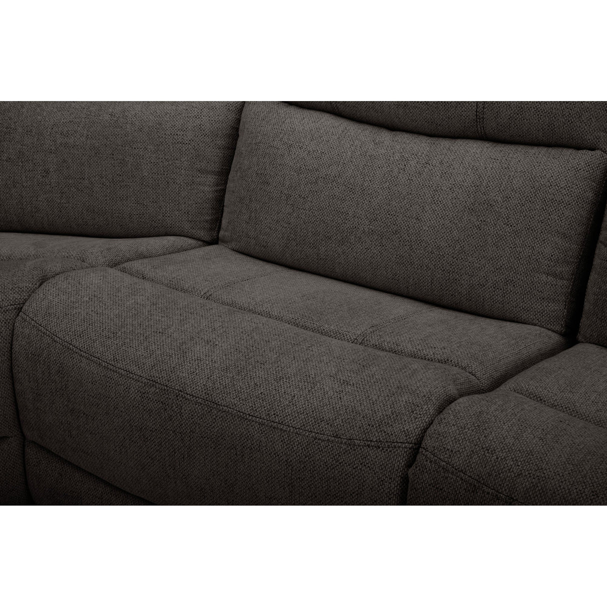 Detail view of Grayson Slate 6 Piece Sectional with 2 Power Ends and 2 Power Armless