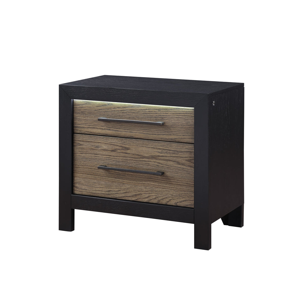 Front right view of Trenton Black Light Up Nightstand