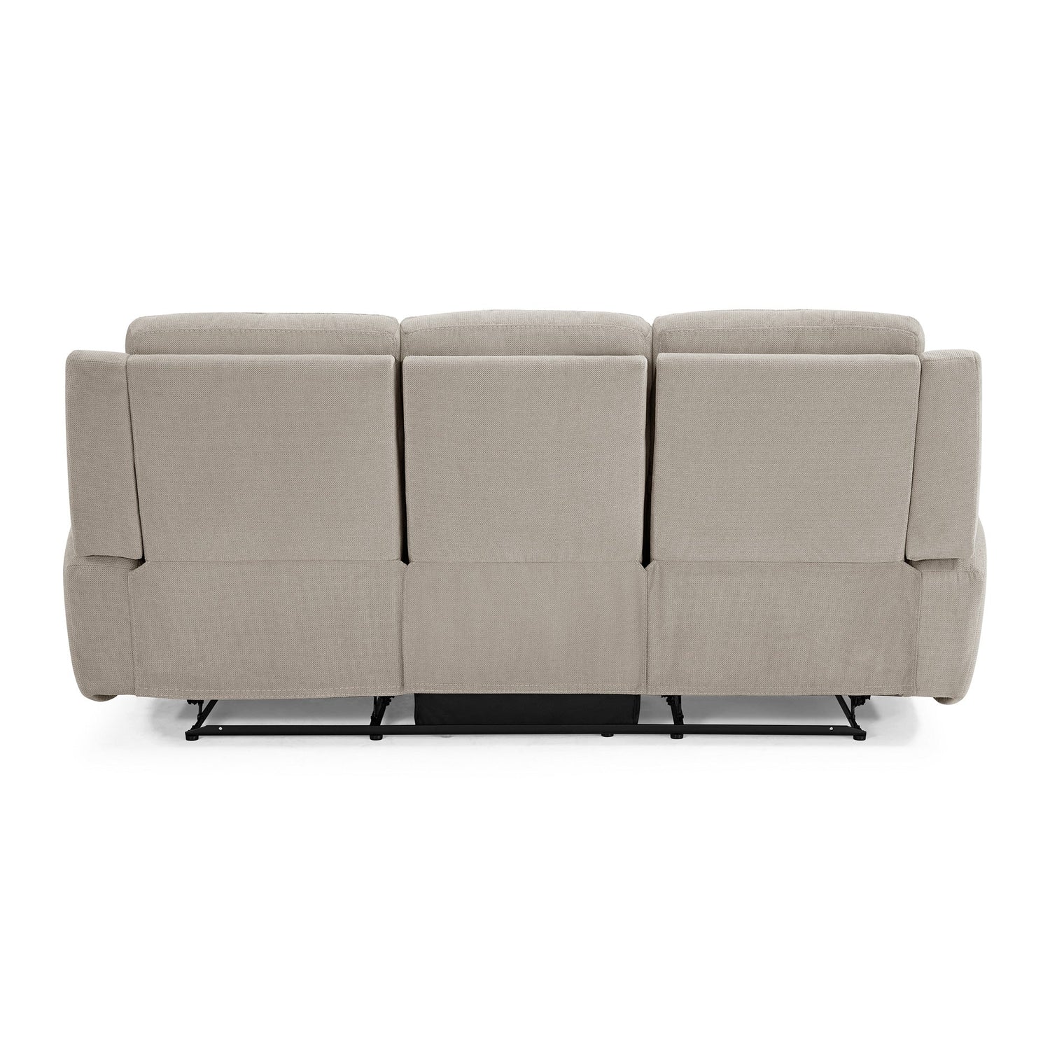 Back view of Dash Champagne Reclining Sofa