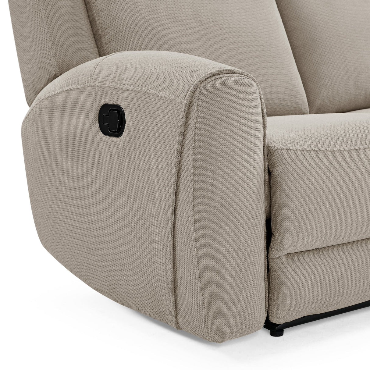 Detail view of Dash Champagne Reclining Loveseat