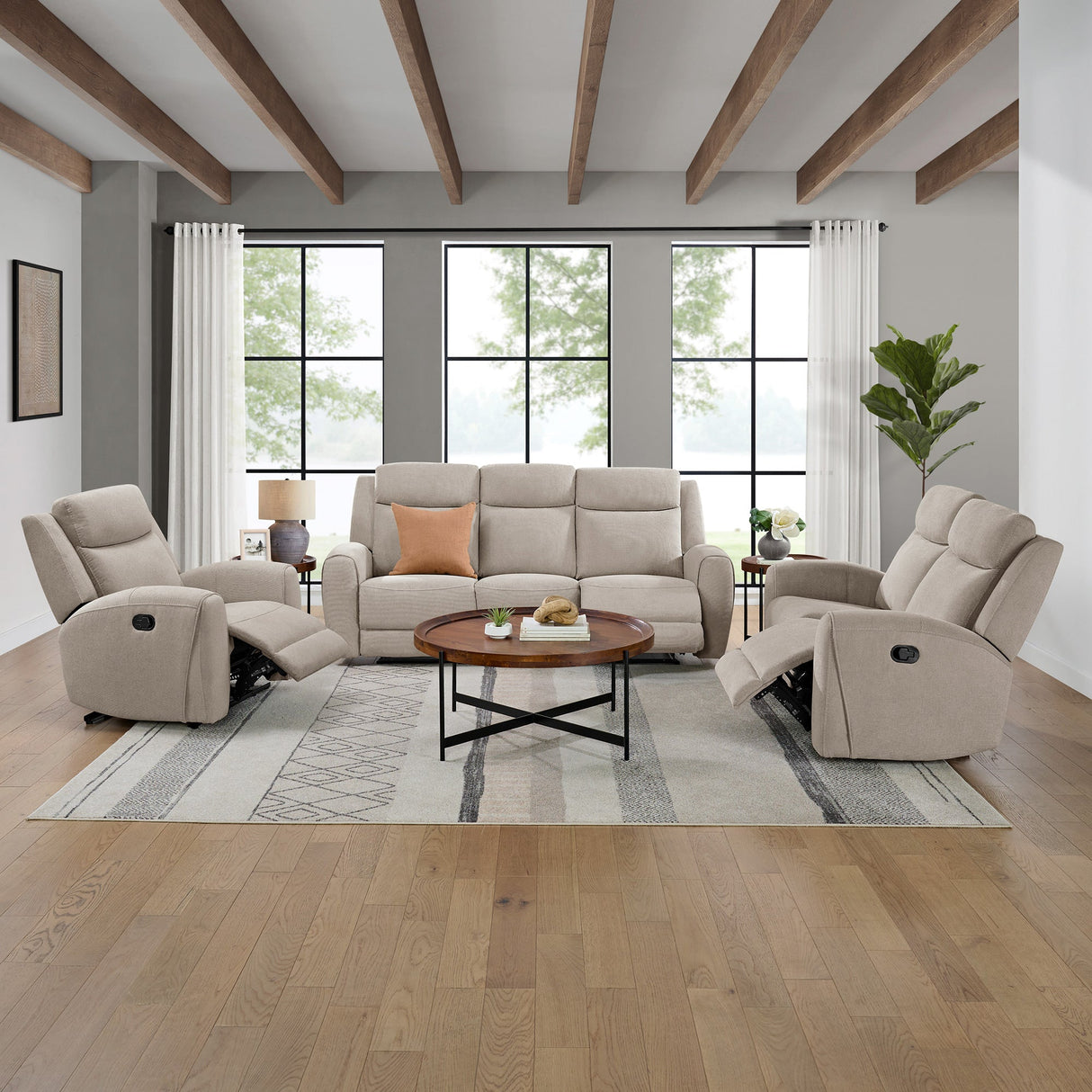 A room setting featuring Dash Champagne Recliner