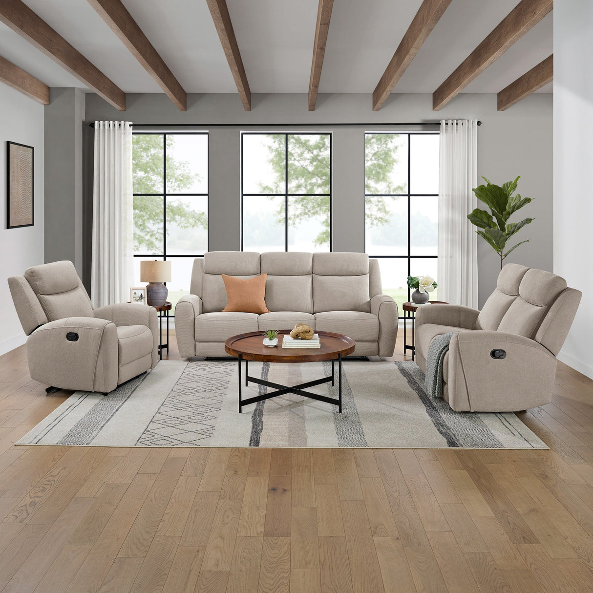 Room setting 2 featuring Dash Champagne Recliner