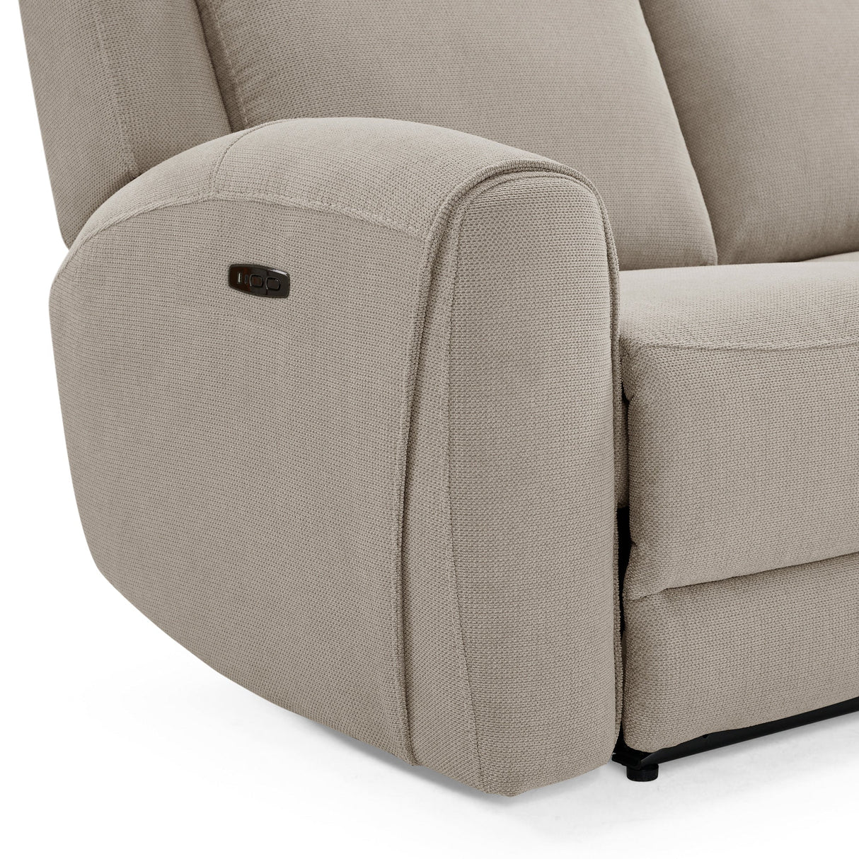 Detail view of Dash Champagne Power Reclining Loveseat
