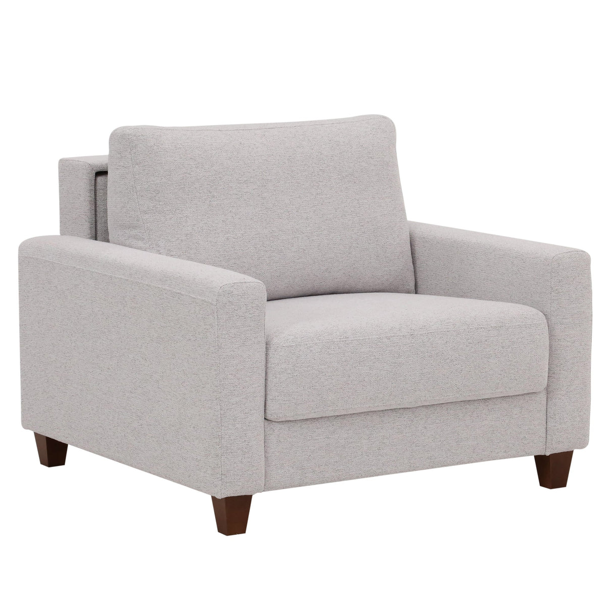 Front right view of Meko Light Gray Sleeper Chair