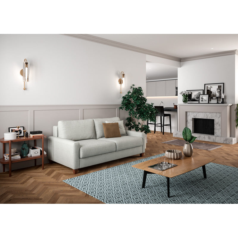 A room setting featuring Meko Light Gray Queen Sleeper Loveseat