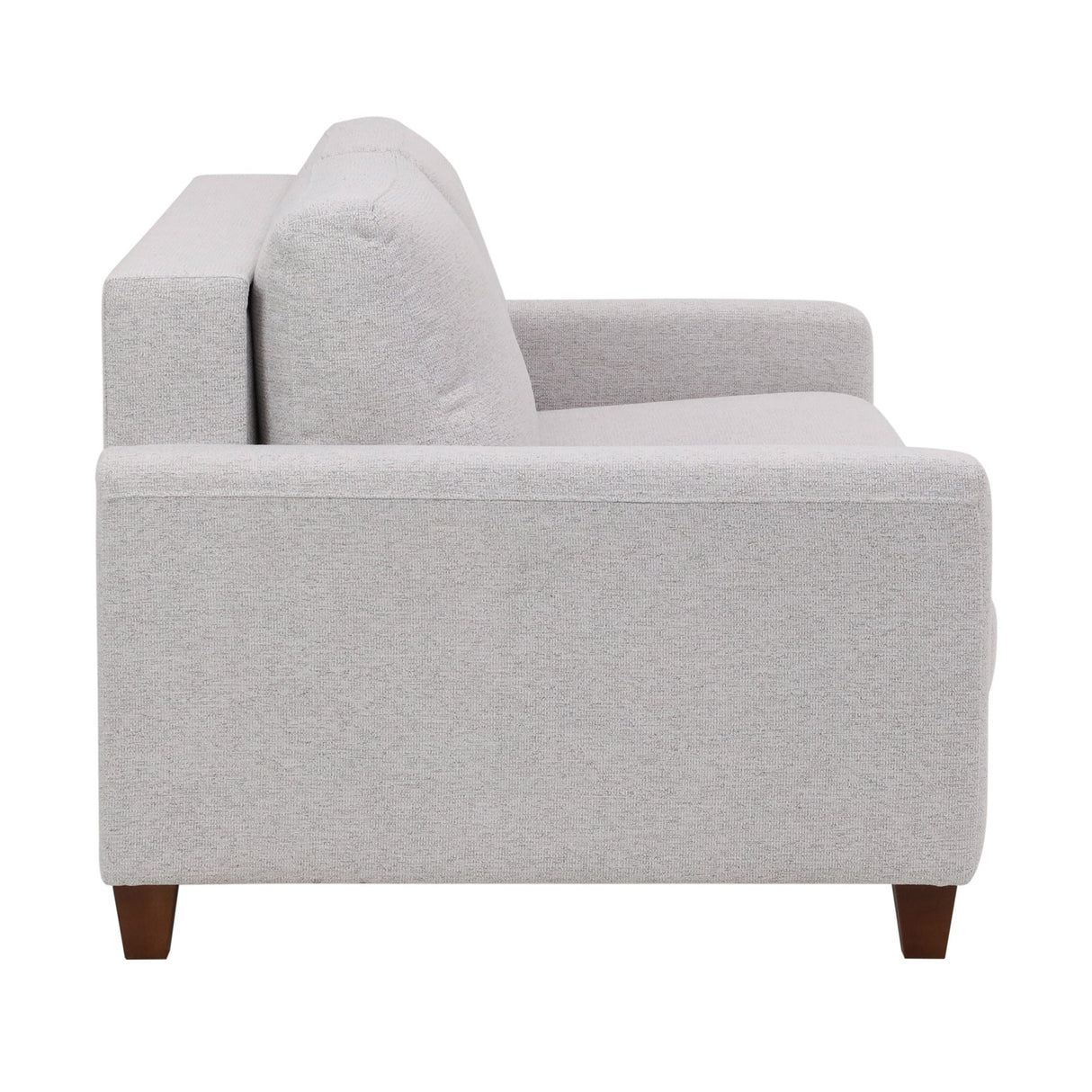 Side view of Meko Light Gray Queen Sleeper Loveseat