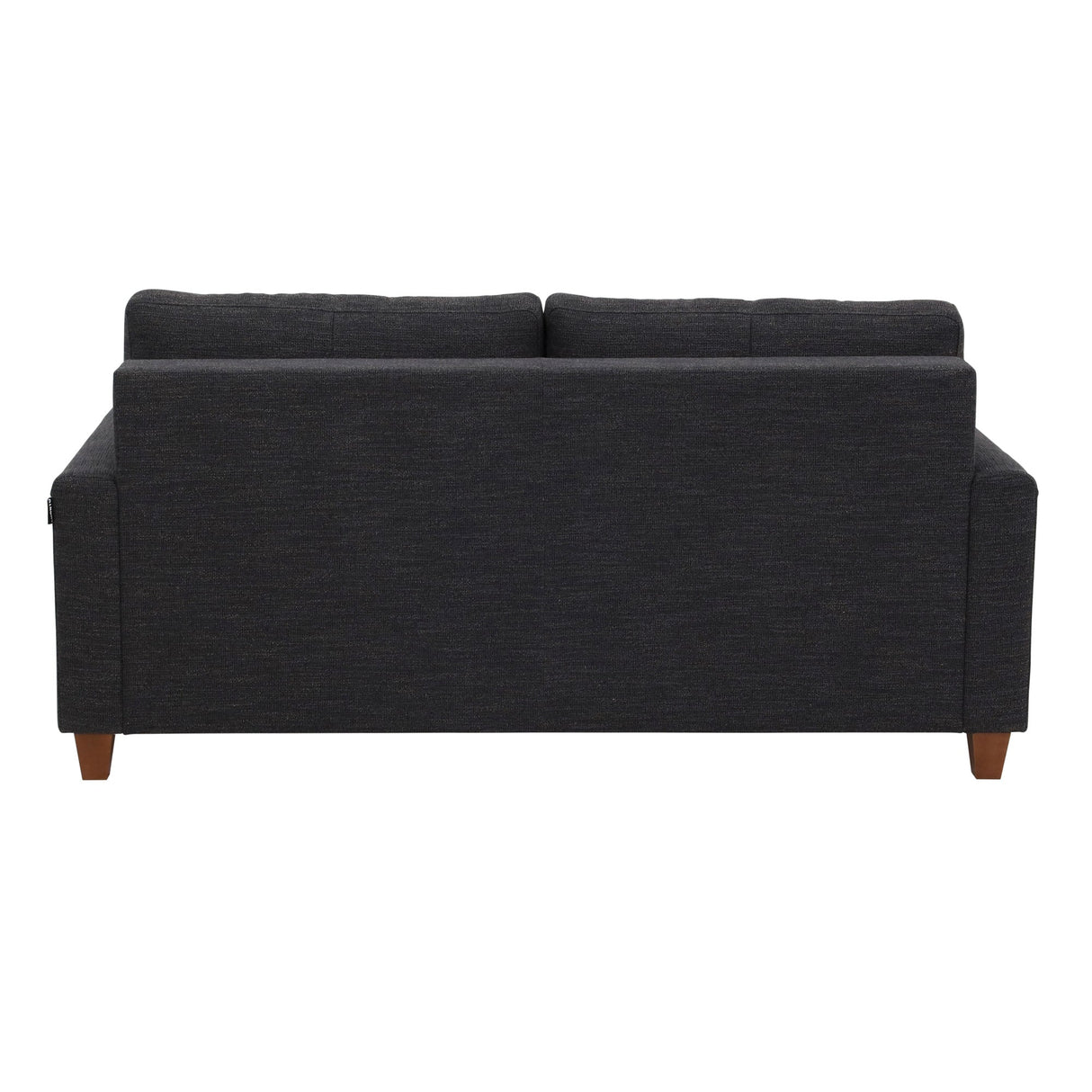 Back view of Meko Black Queen Sleeper Loveseat