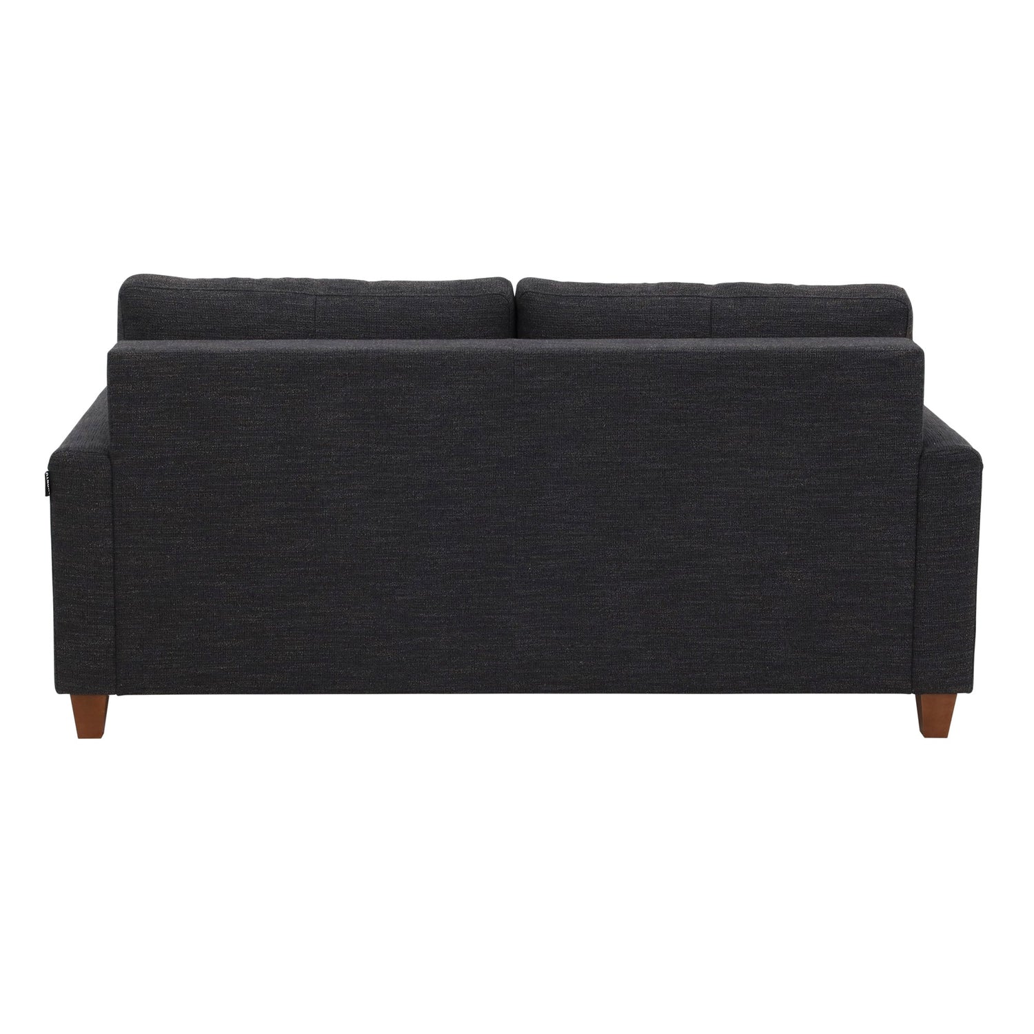 Back view of Meko Black Queen Sleeper Loveseat