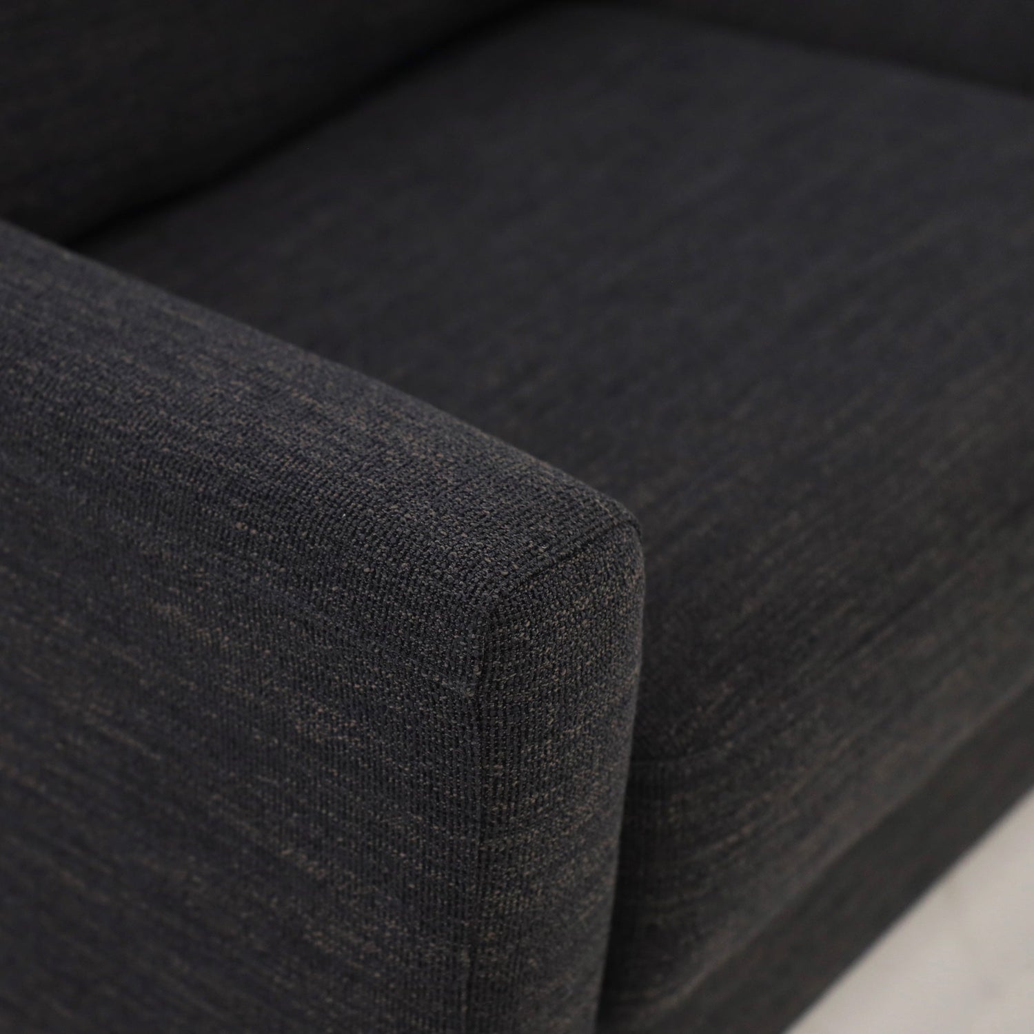 Detail view of Meko Black Queen Sleeper Loveseat