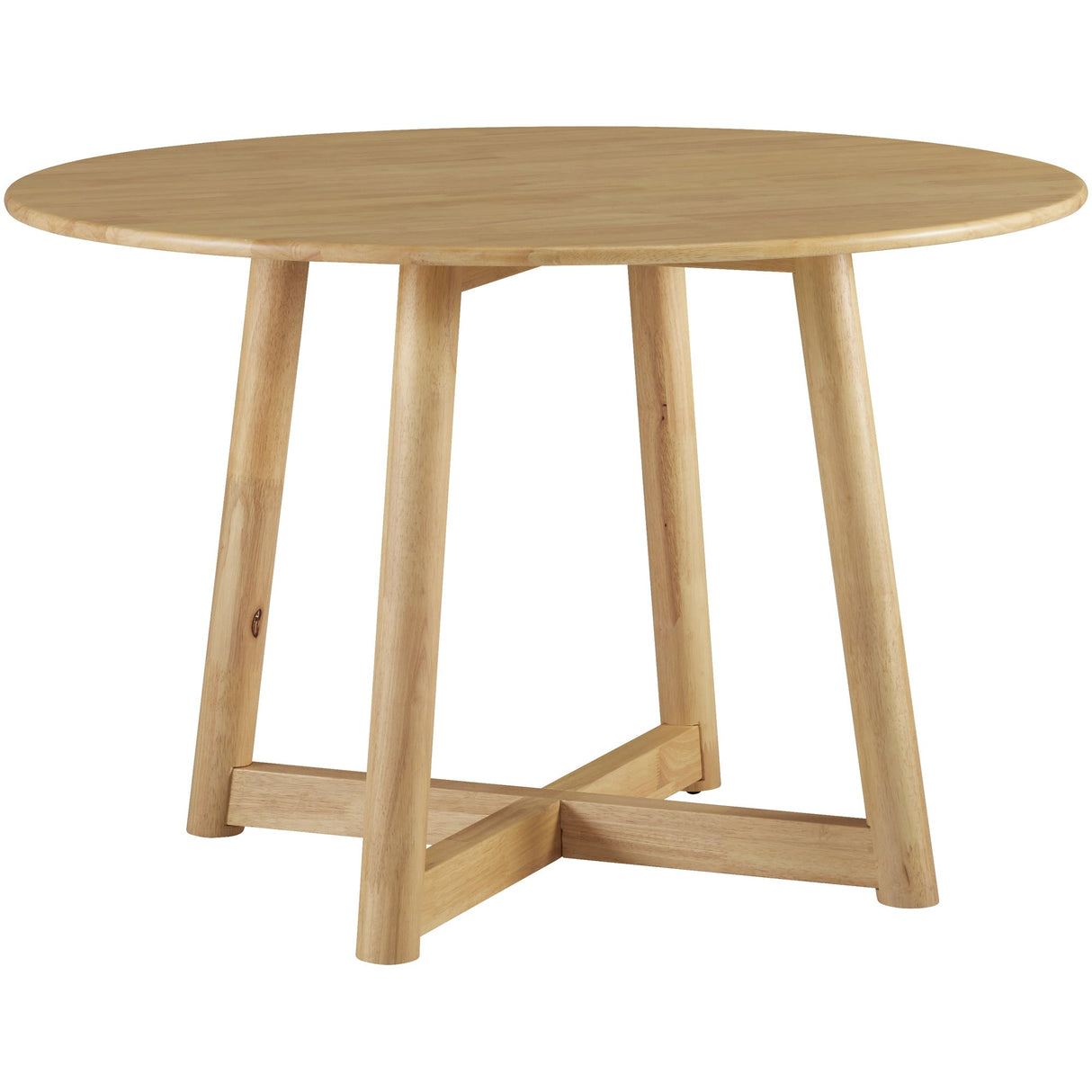 Front right view of Knoxville Natural Round Dining Table