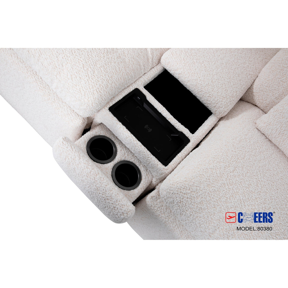 Back view of Fiona Riverrock 6 Piece Power Reclining Sectional