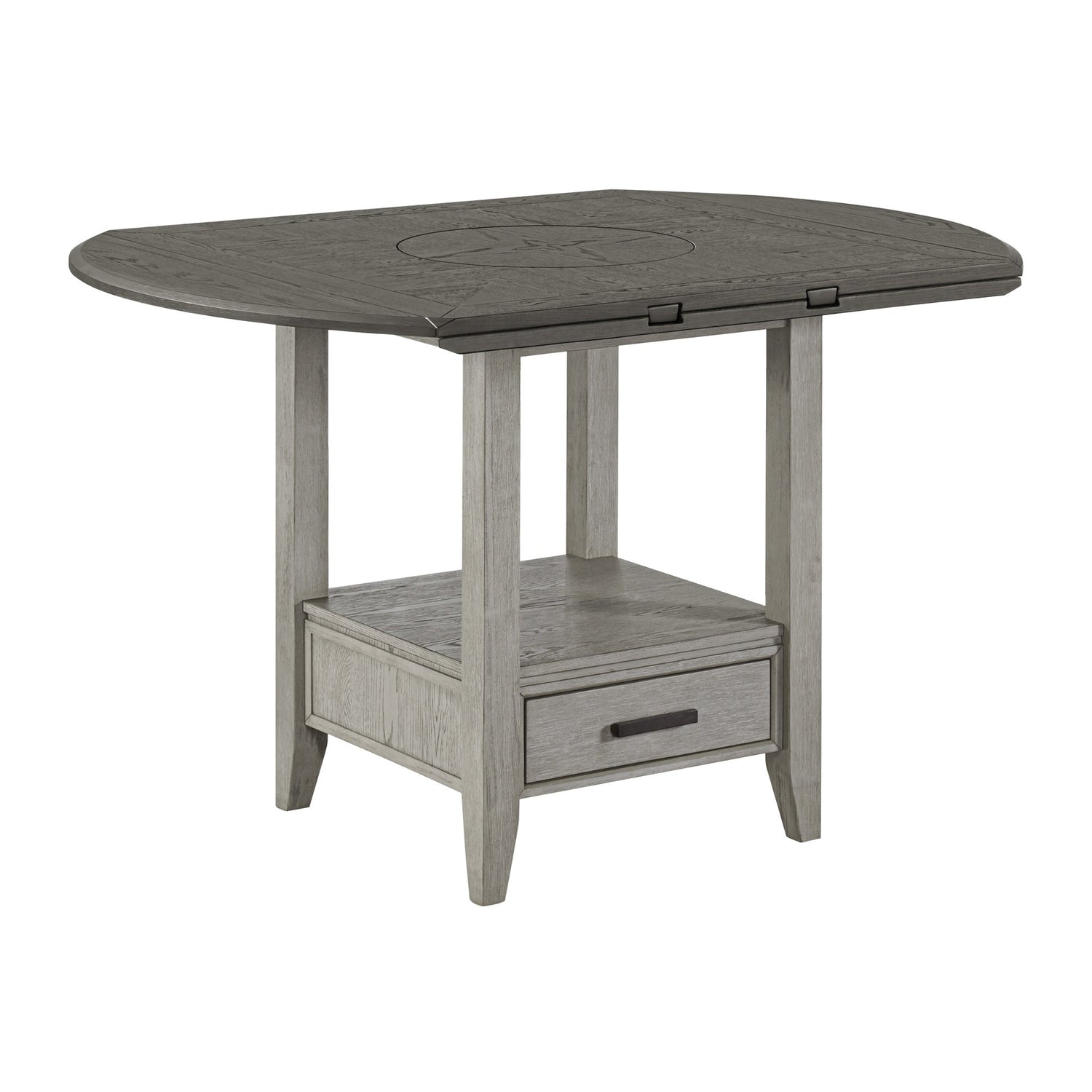 Front right view of Kohrs Gray 5 Piece Counter Dining Set