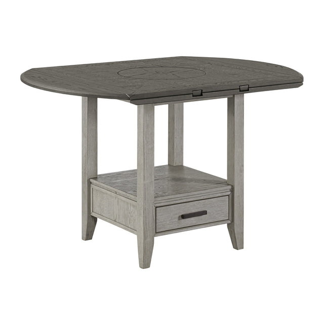 Front right view of Kohrs Gray 5 Piece Counter Dining Set