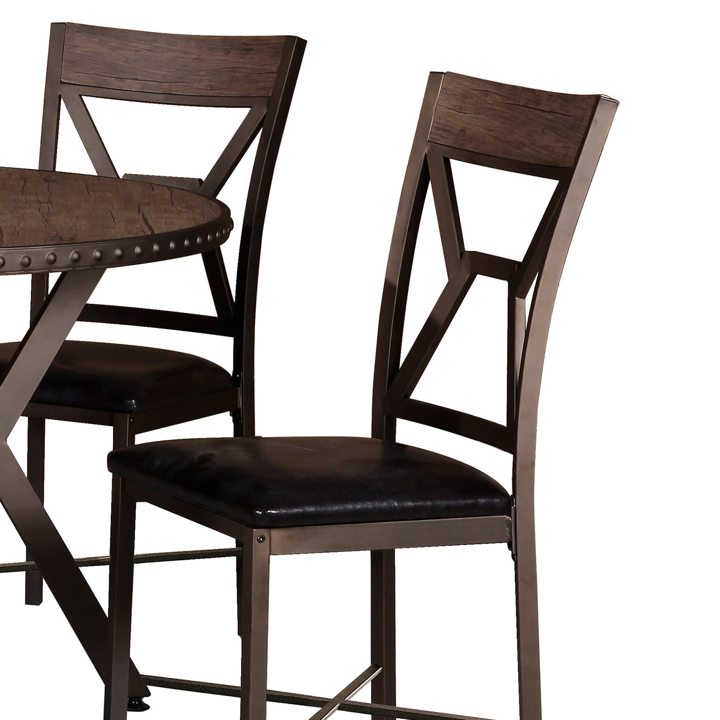 Detail view of Catania Brown 5 Piece Dining Set