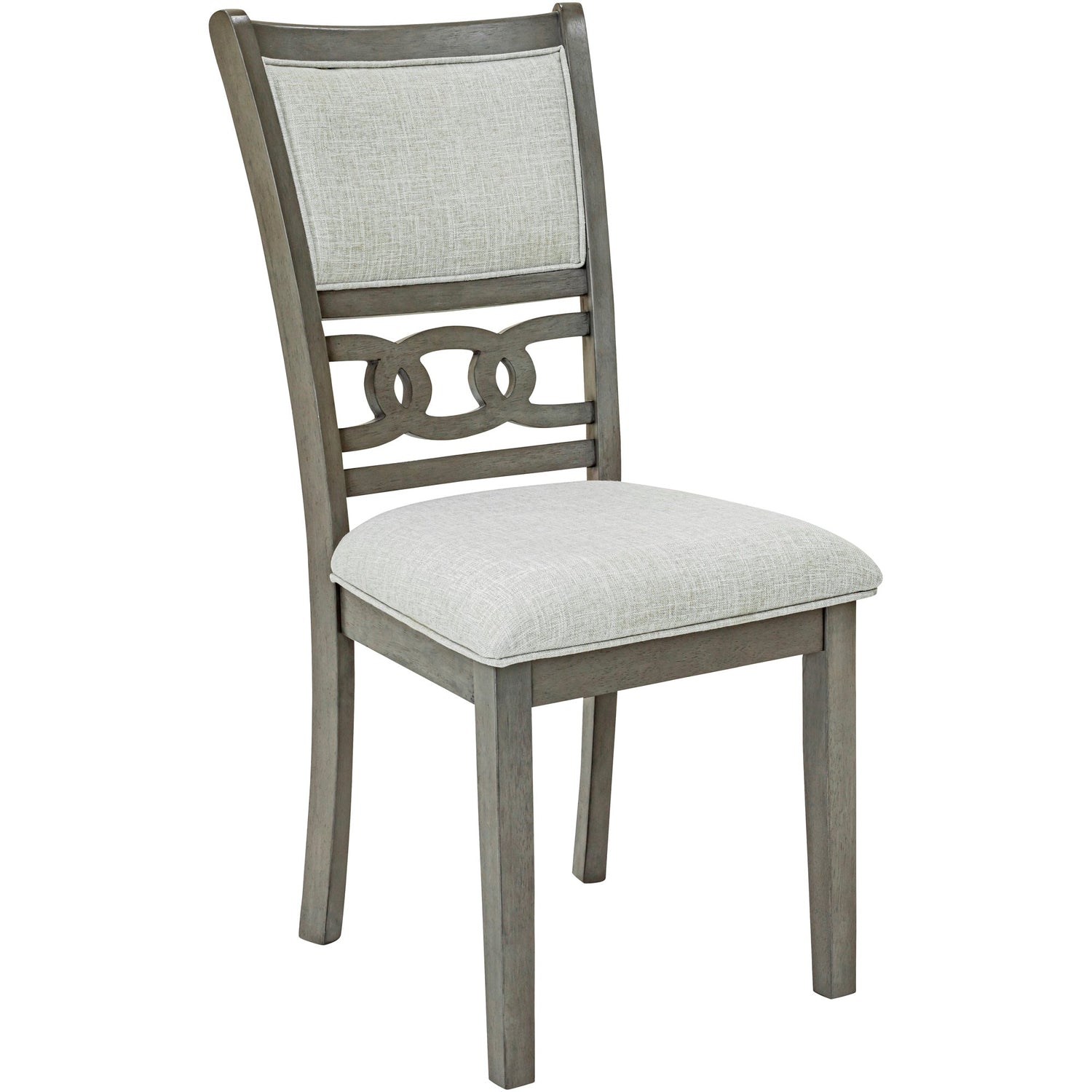 Front right view of Sabrinal Gray Dining Chair