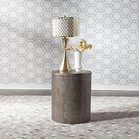 Modern Farmhouse Drum End Table - QK1090586_LIBF_LF1_RM