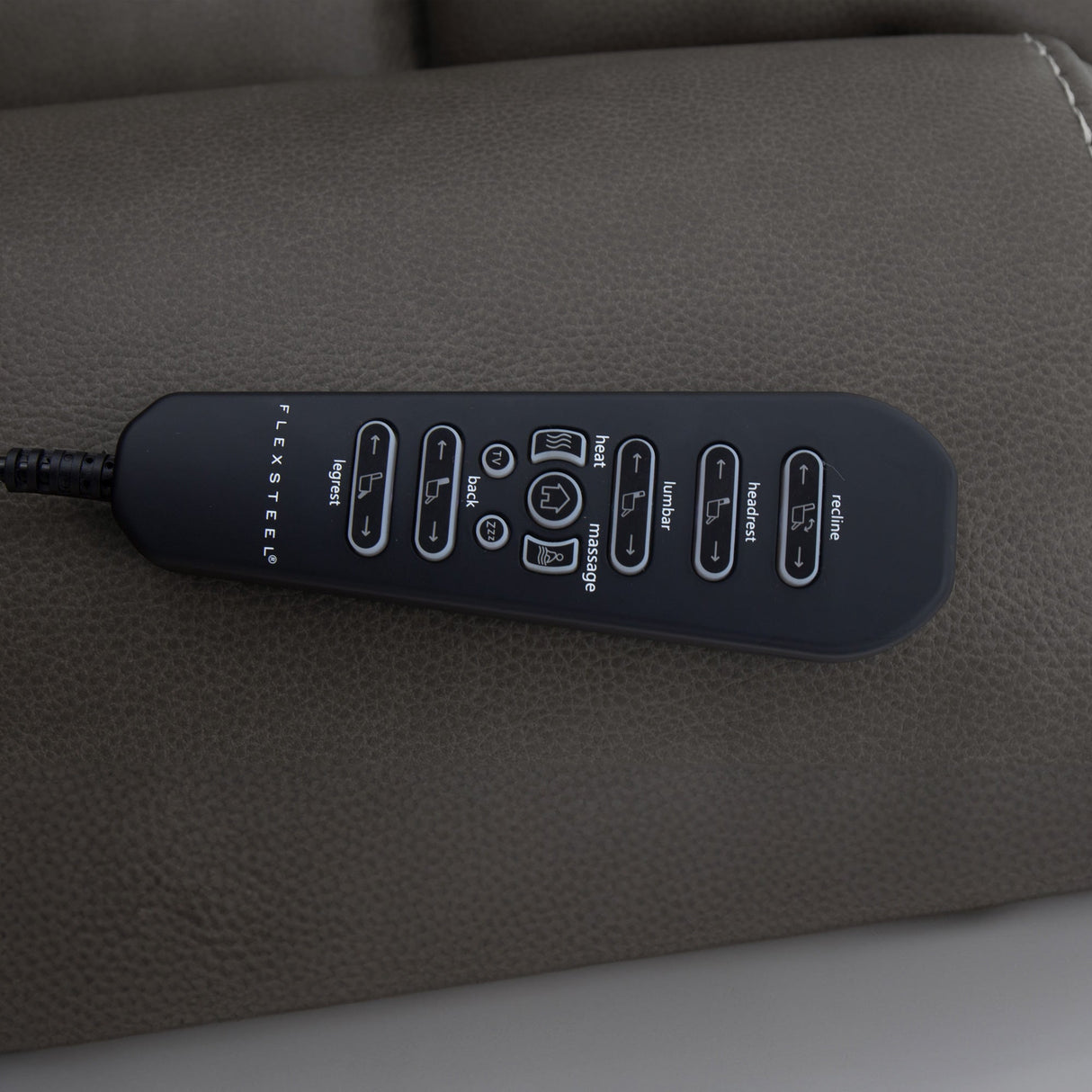 Detail view 2 of Dylan Smoke Power Massage Recliner