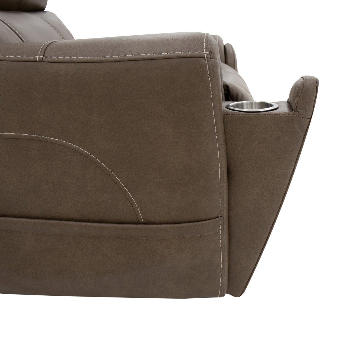 Detail view of Dylan Cappuccino Power Massage Recliner