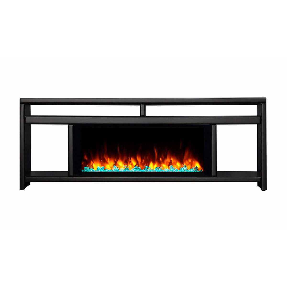 Evan 88 Inch Crystal Fireplace Console Slumberland