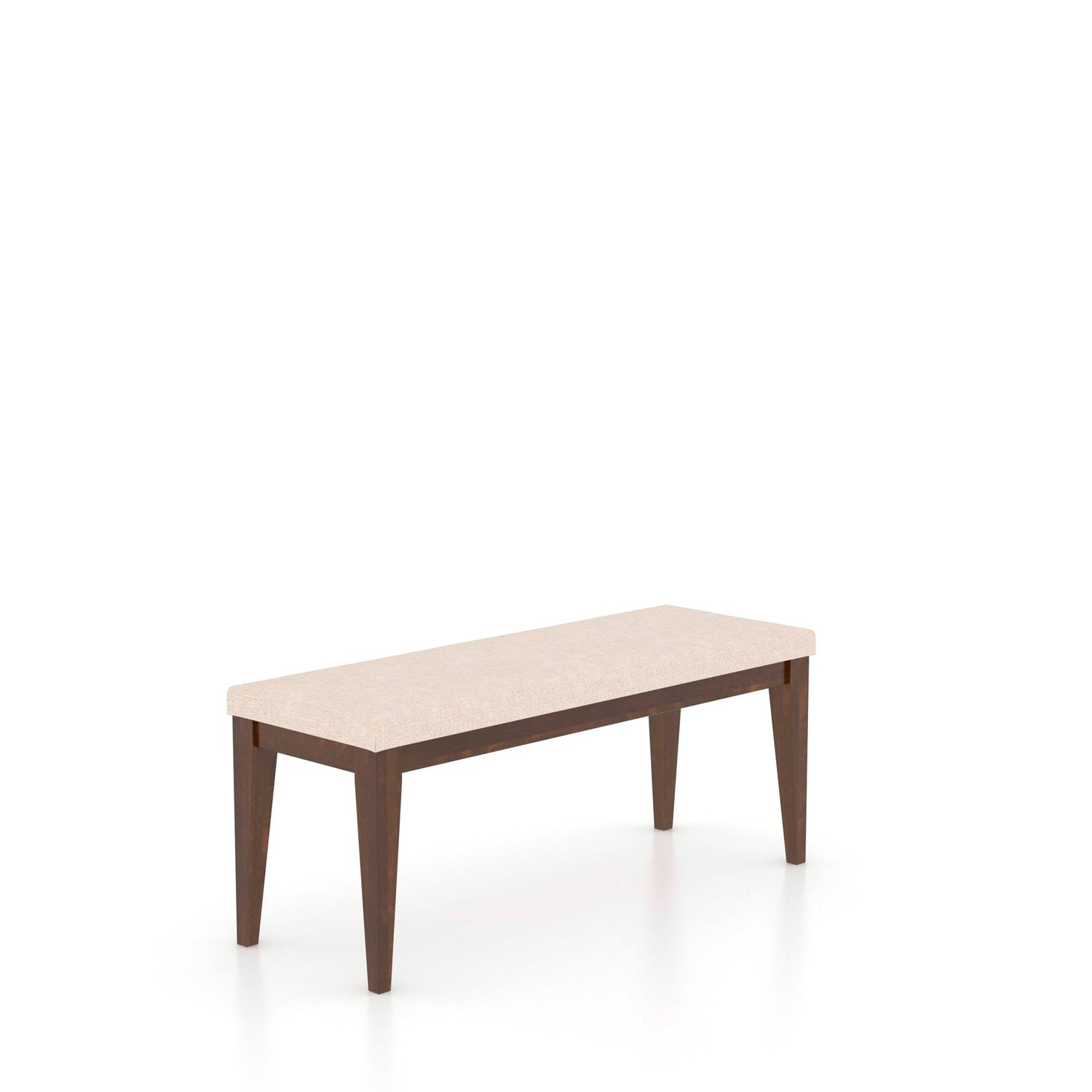 Front right view of Lansing Cognac Washed Upholstered Bench