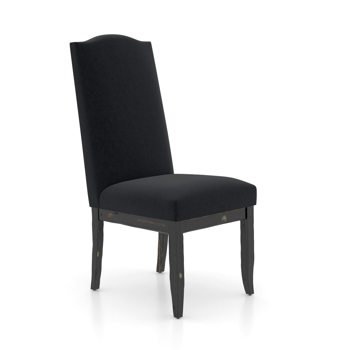 Front right view of Newton Black Upholstered Dining Chair