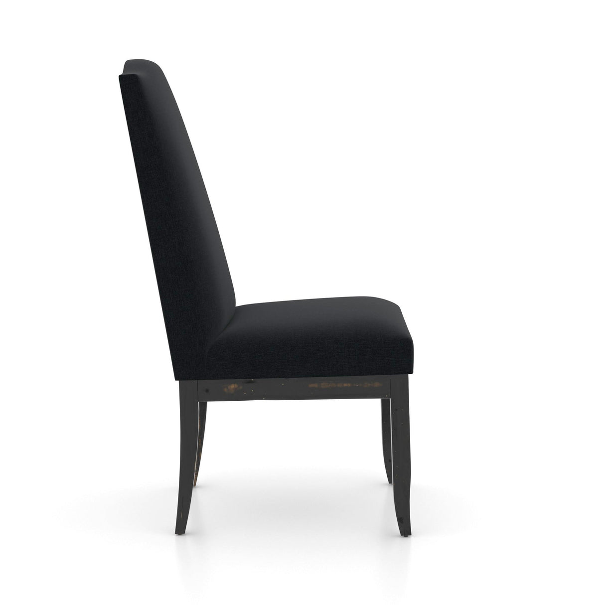 Side view of Newton Black Upholstered Dining Chair
