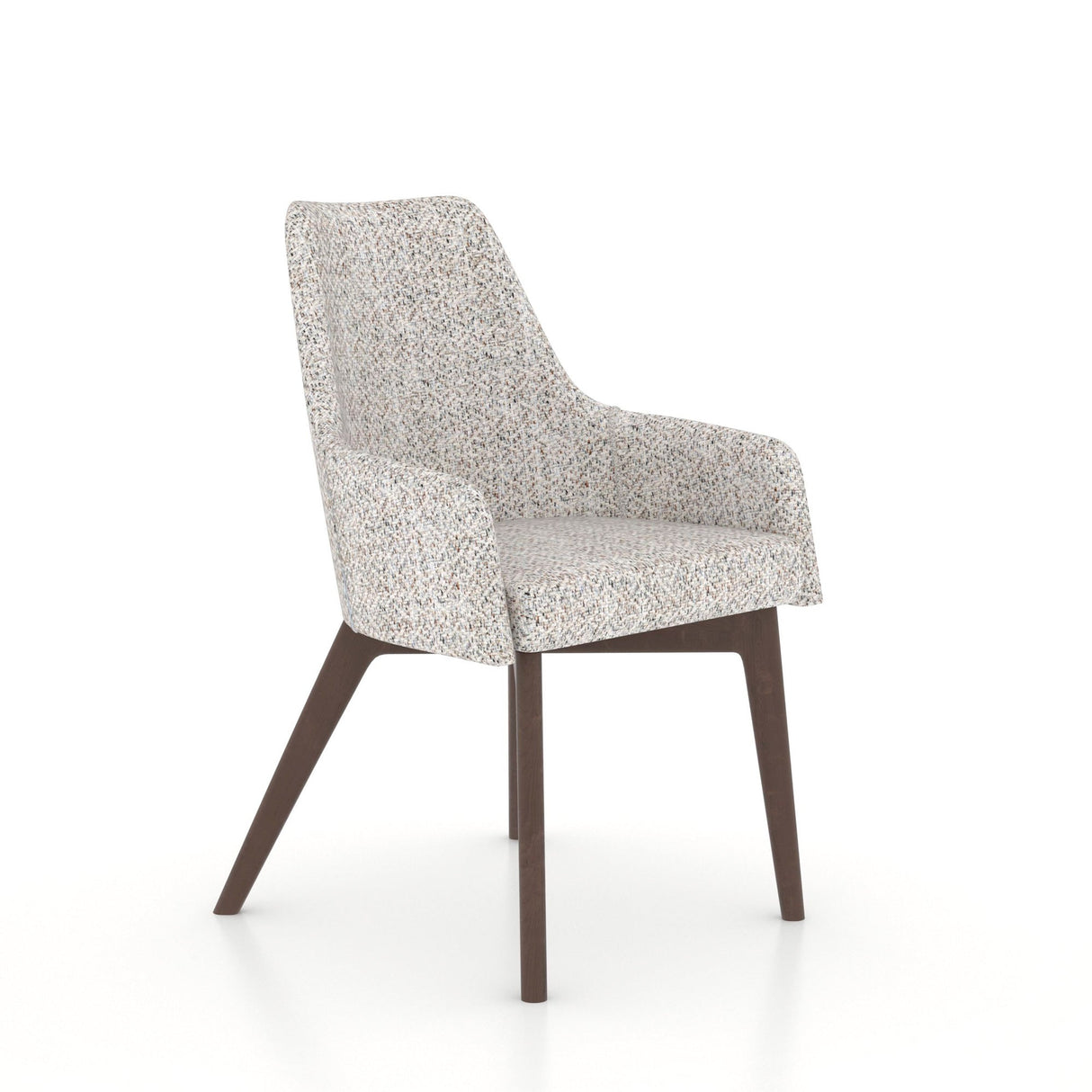 Front right view of Pletan Hazelnut Upholstered Dining Chair