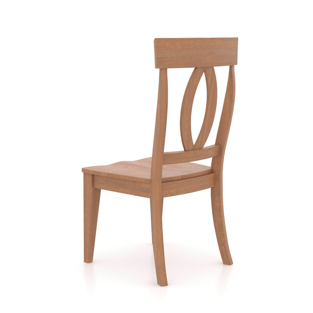 Back view of Kirkland III Pecan Washed Oval Back Upholstered Chair