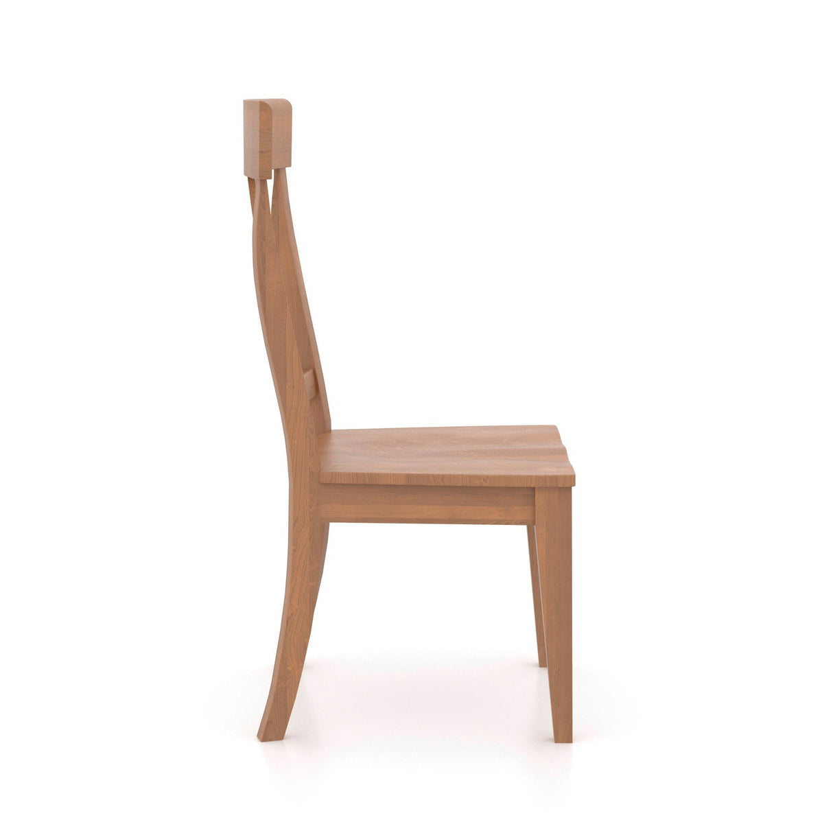 Side view of Kirkland III Pecan Washed Oval Back Upholstered Chair