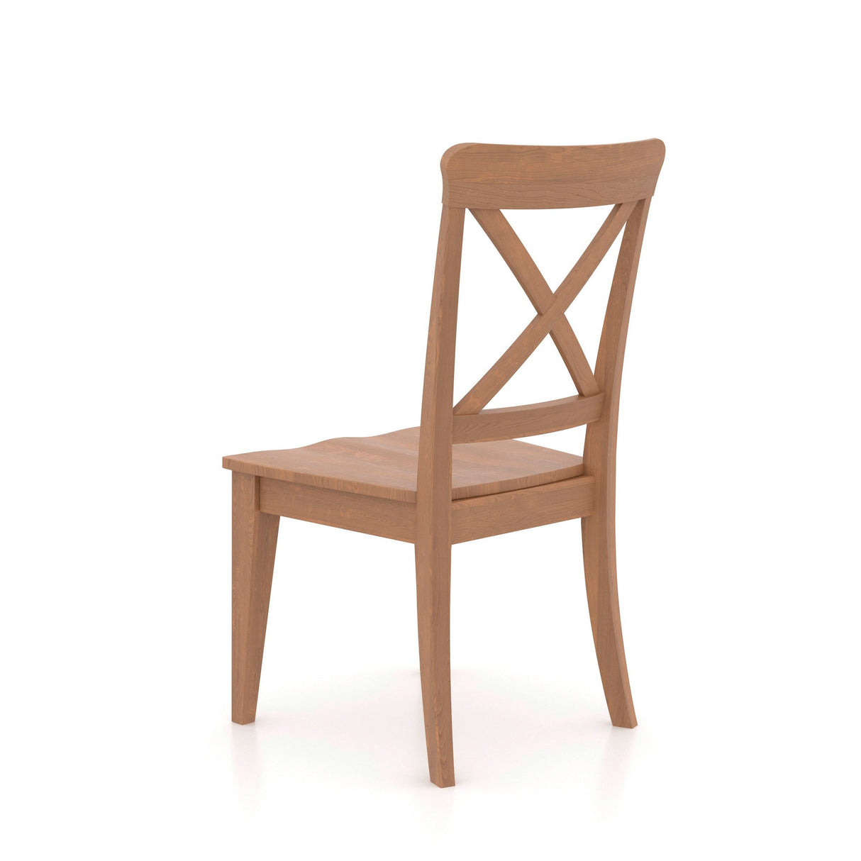 Back view of Kirkland III Pecan Washed X Back Upholstered Chair