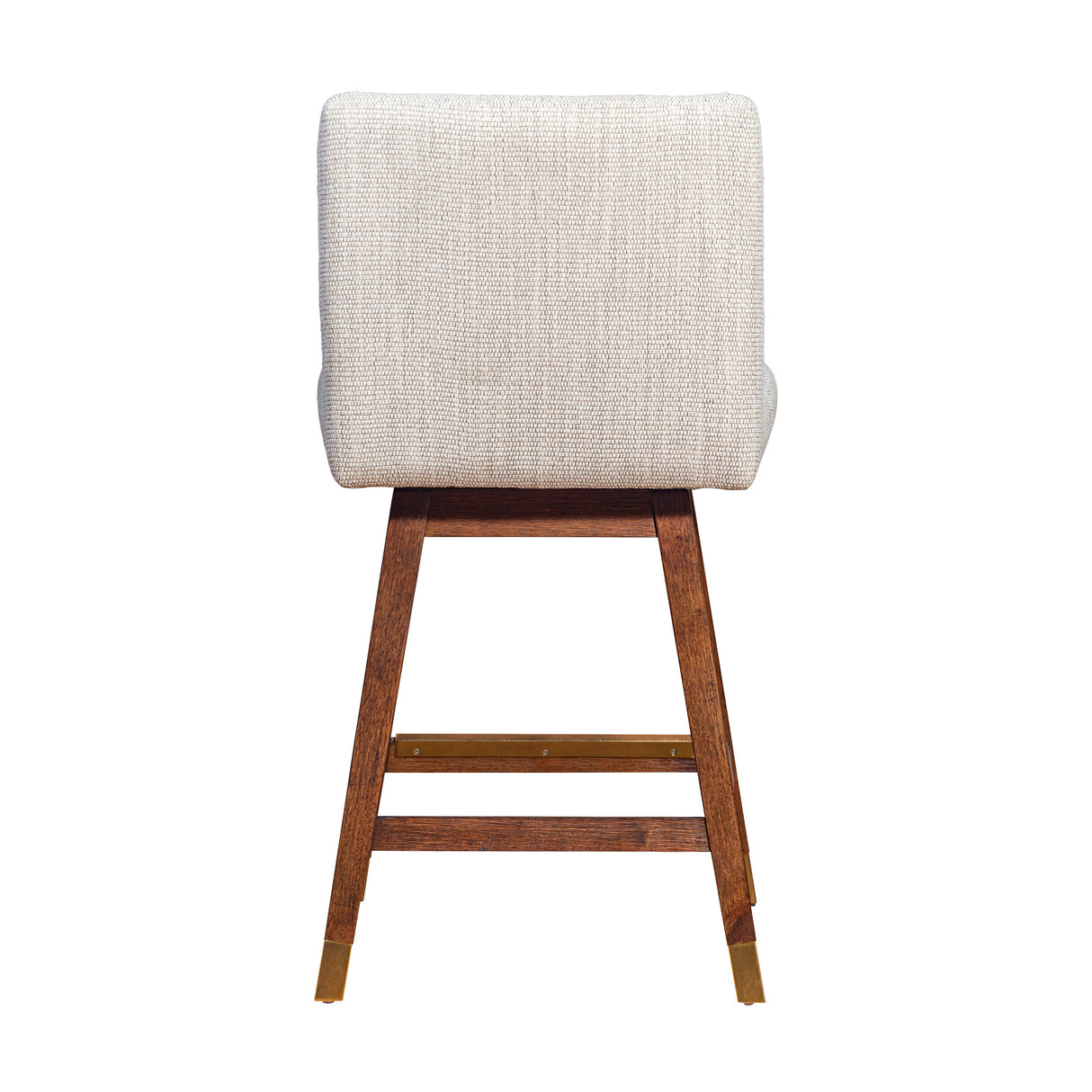 Back view of Isabella Beige Swivel Counter Stool