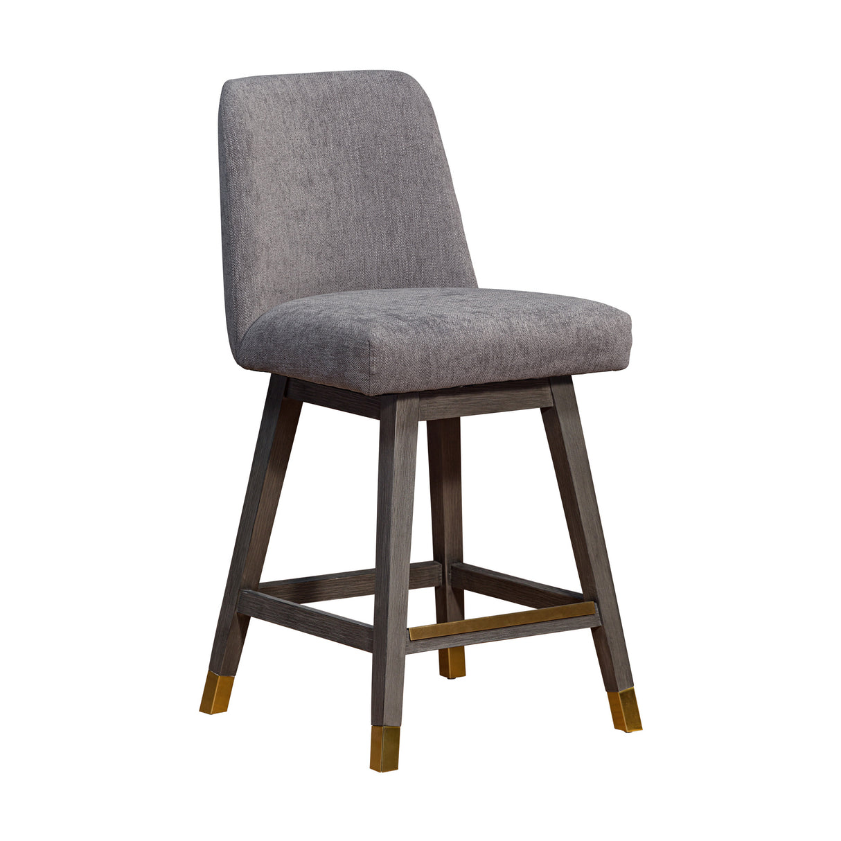 Front right view of Isabella Beige Swivel Bar Stool